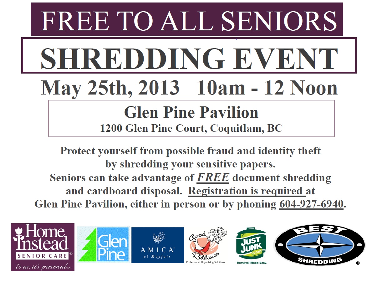 Seniors Shredding Event